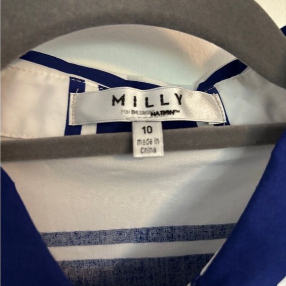 Summer Navy & White Collared Button Up Dress - Picture 3 of 4